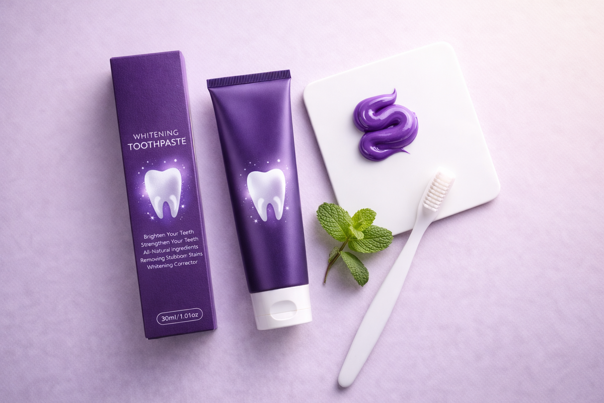 Purple Whitening Toothpaste: Color Correction in Every Brush